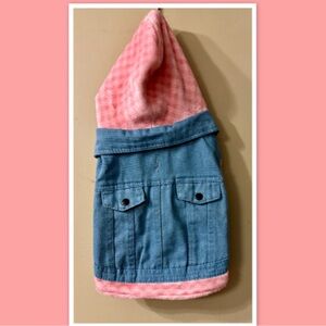 Jessica Simpson Doggy Denim Pink Fur Jacket